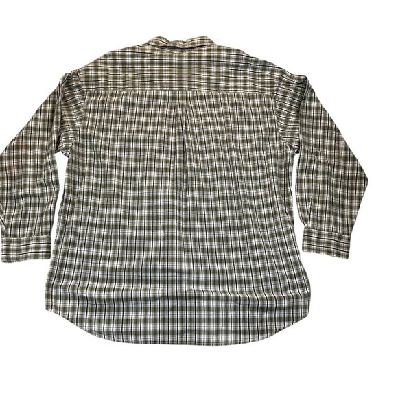Haggar Mens Plaid Button-Down Shirts 3XLT 100% Cotton Blue & Green Lot Of 2 - Picture 5 of 10